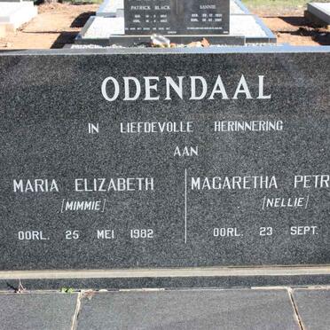 ODENDAAL Maria Elizabeth -1982 :: ODENDAAL Magaretha Petronella -1992