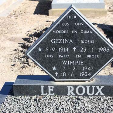 ROUX Wimpie, le 1947-1984 :: LE ROUX Gezina 1914-1988