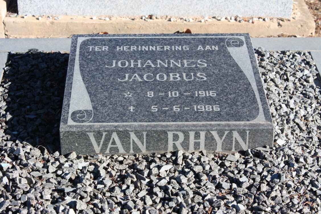 RHYN Johannes Jacobus, van 1916-1986