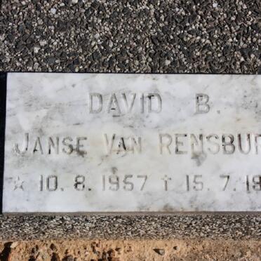 RENSBURG David B., Janse van 1957-1981
