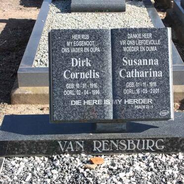 RENSBURG Dirk Cornelis, van 1916-1996 &amp; Susanna Catharina 1918-2001