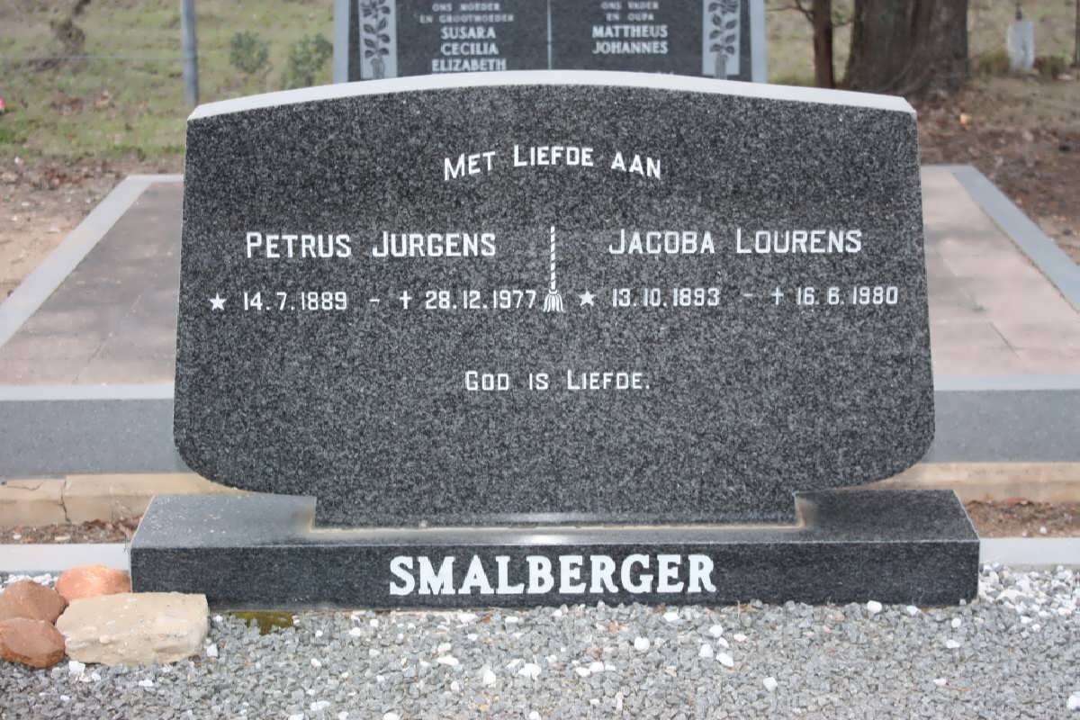 SMALBERGER Petrus Jurgens 1889-1977 &amp; Jacoba Lourens 1893-1980