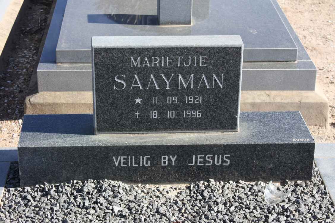SAAYMAN Marietjie 1921-1996
