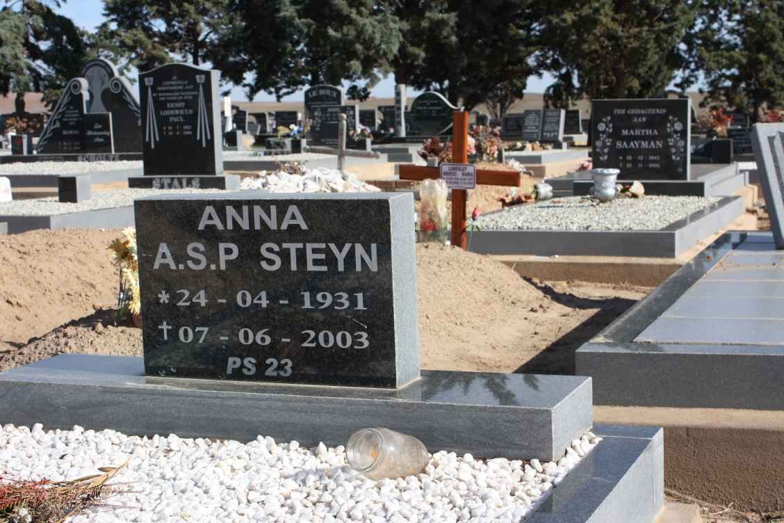 STEYN Anna A.S.P. 1931-2003