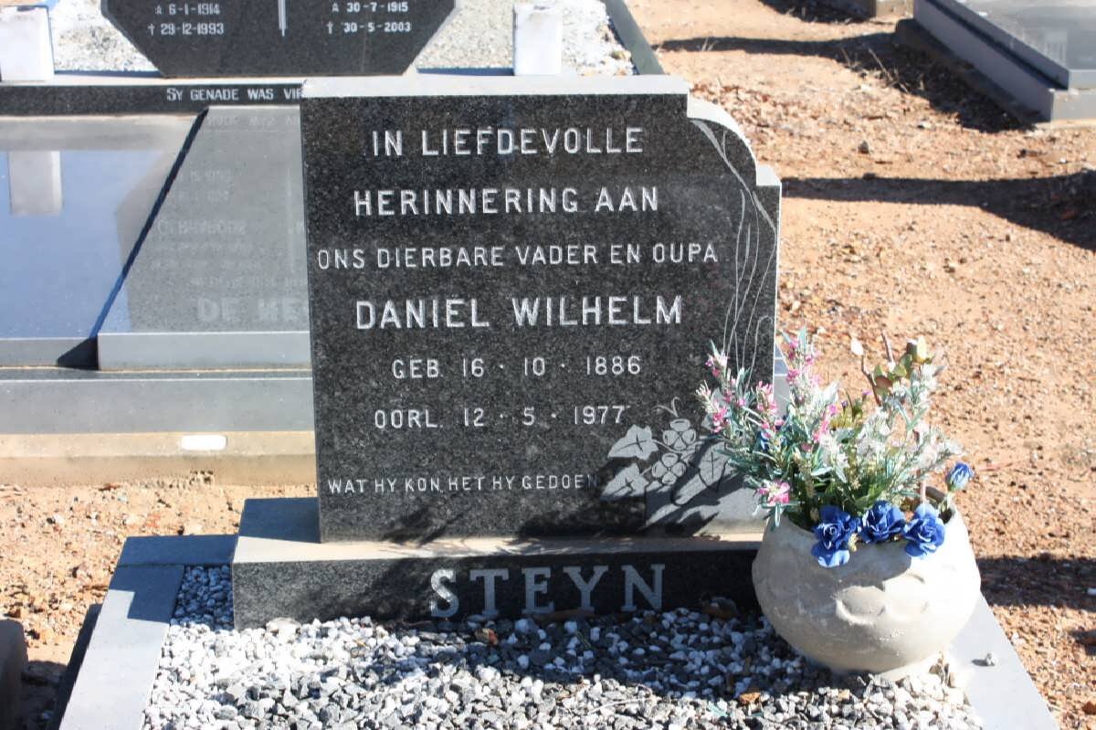 STEYN Daniel Wilhelm 1886-1977