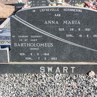SWART Bartholomeus 1914-1983 &amp; Anna Maria 1921-1993