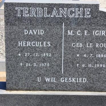TERBLANCHE David Hercules 1892-1975 &amp; M.C.E. LE ROUX 1896-1990