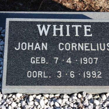 WHITE Johan Cornelius 1907-1992