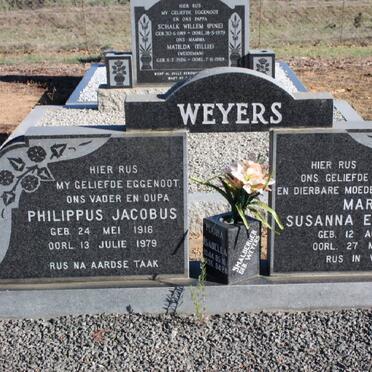 WEYERS Philippus Jacobus 1916-1979 &amp; Maria Susanna Elizabeth 1918-1987