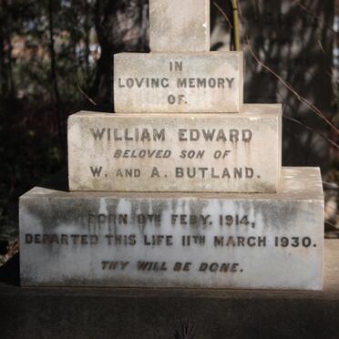 BUTLAND William Edward 1914-1930