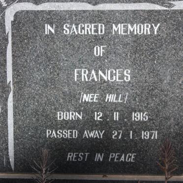HILL Frances 1915-1971