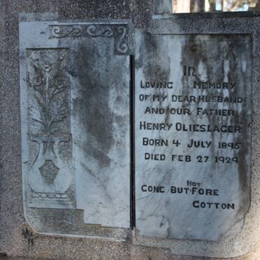 OLIESLAGER Henry 1895-1929