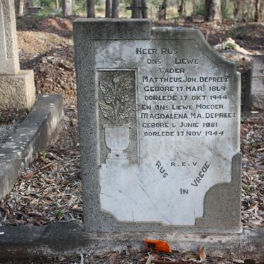 PREEZ Mattheus Joh., de 1969-1944 &amp; Magdalena M.A. 1981-1944