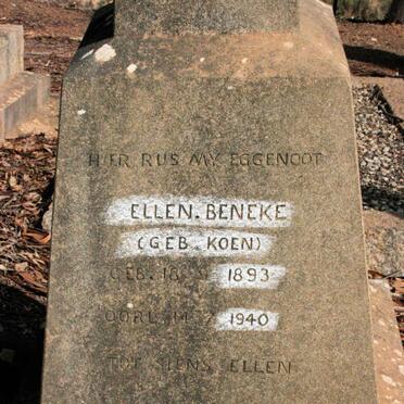 BENEKE Ellen neé KOEN 1893-1940