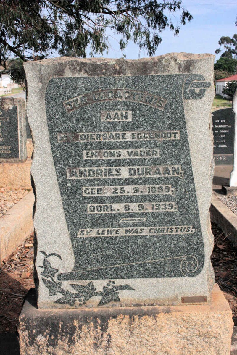 DURAAN Andries 1899-1939