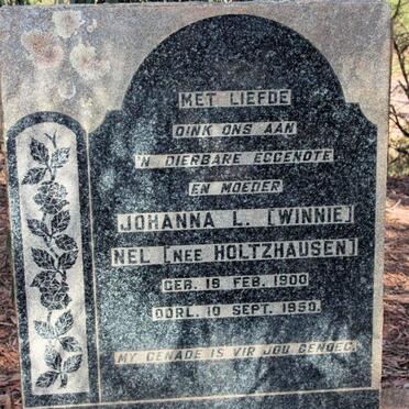 NEL Johanna L. neé HOLTZHAUSEN 1900-1950