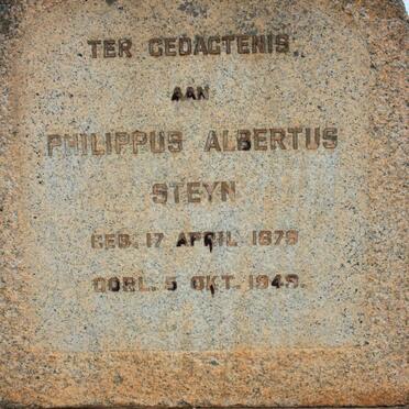 STEYN Philippus Albertus 1879-1949