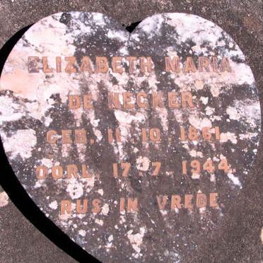 NECKER Elizabeth Maria, de 1861-1944