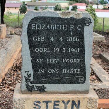 STEYN Elizabeth P.C. 1886-1961