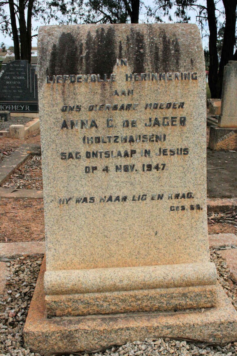 JAGER Anna C., de neé HOLTZHAUSEN -1947