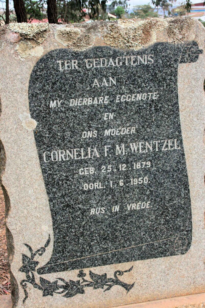 WENTZEL Cornelia F.M. 1879-1950