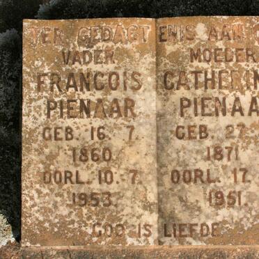 PIENAAR Francois 1860-1953 &amp; Catherina 1871-1951