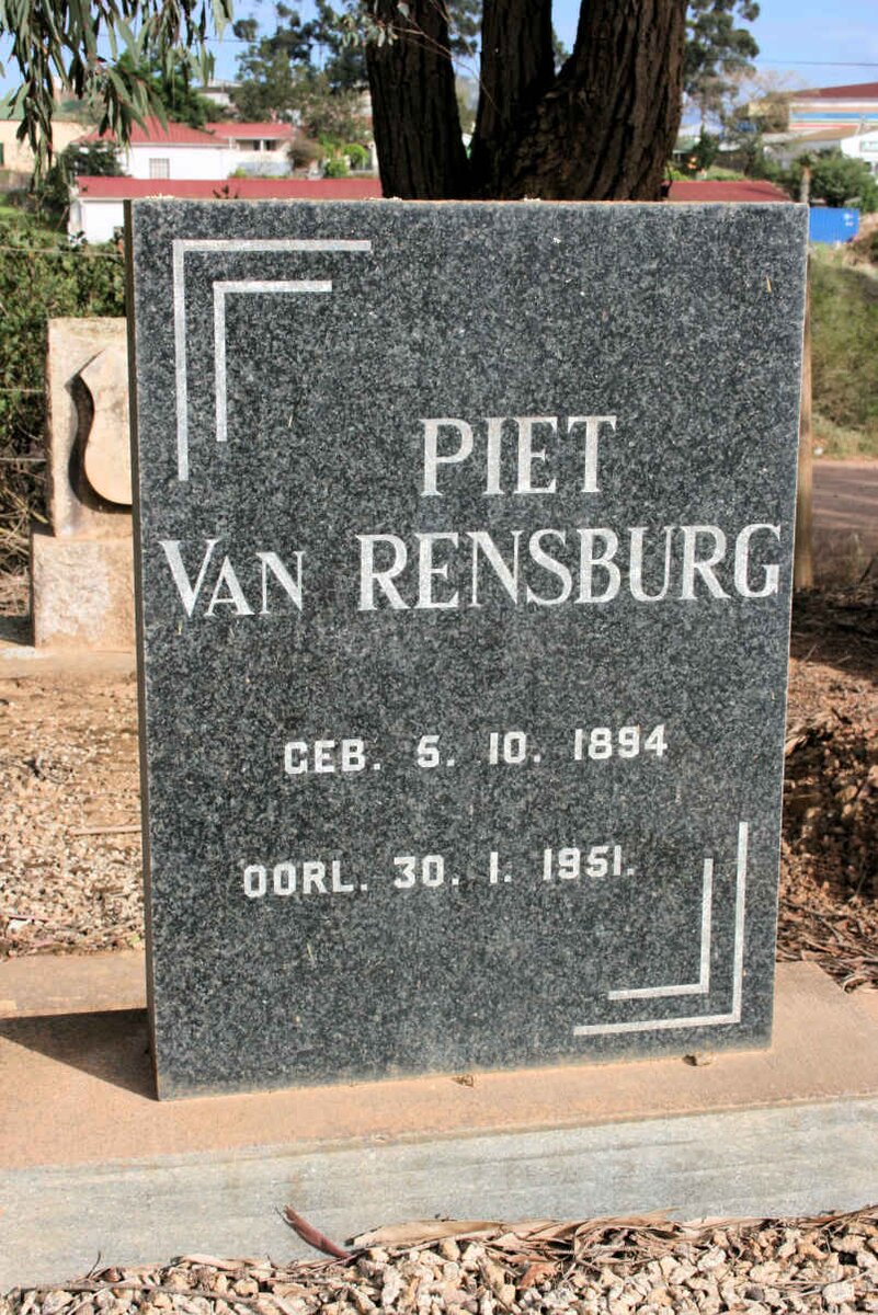 RENSBURG Piet, van 1894-1951