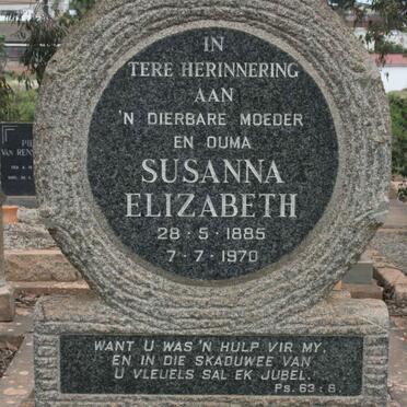 RALL Susanna Elizabeth 1885-1970