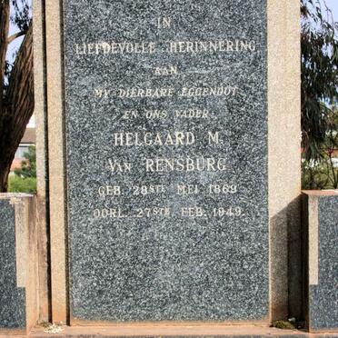 RENSBURG Helgaard M., van 1869-1949