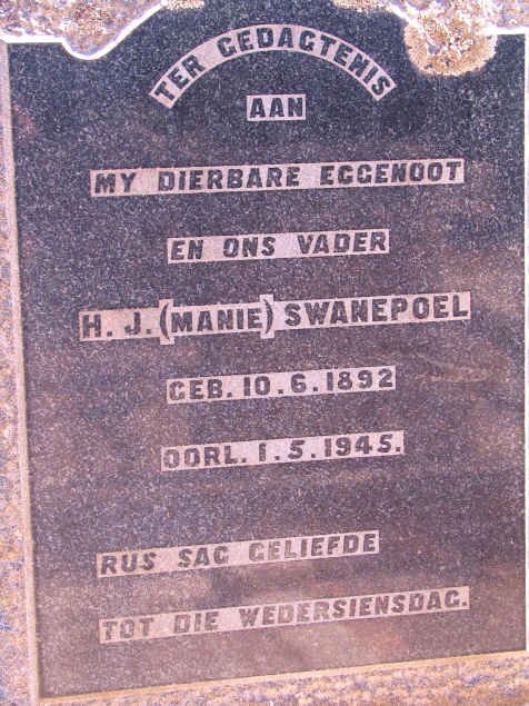 SWANEPOEL H.J. 1892-1945