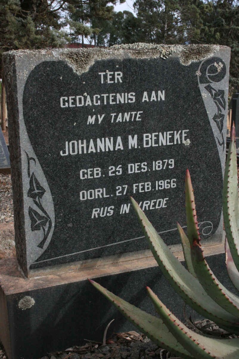 BENEKE Johanna M. 1879-1966