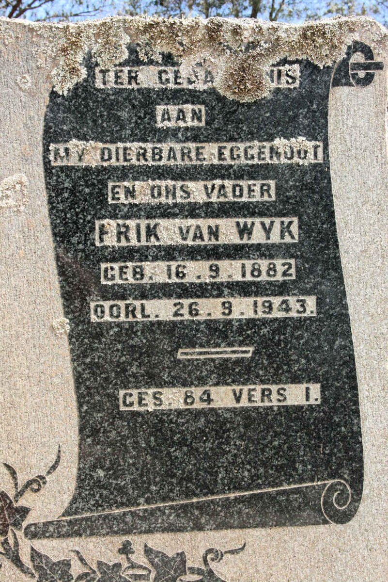 WYK Frik, van 1882-1943
