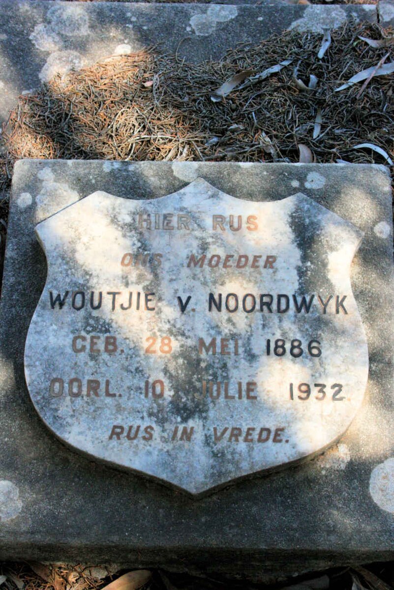 NOORDWYK Woudjie, van 1886-1932