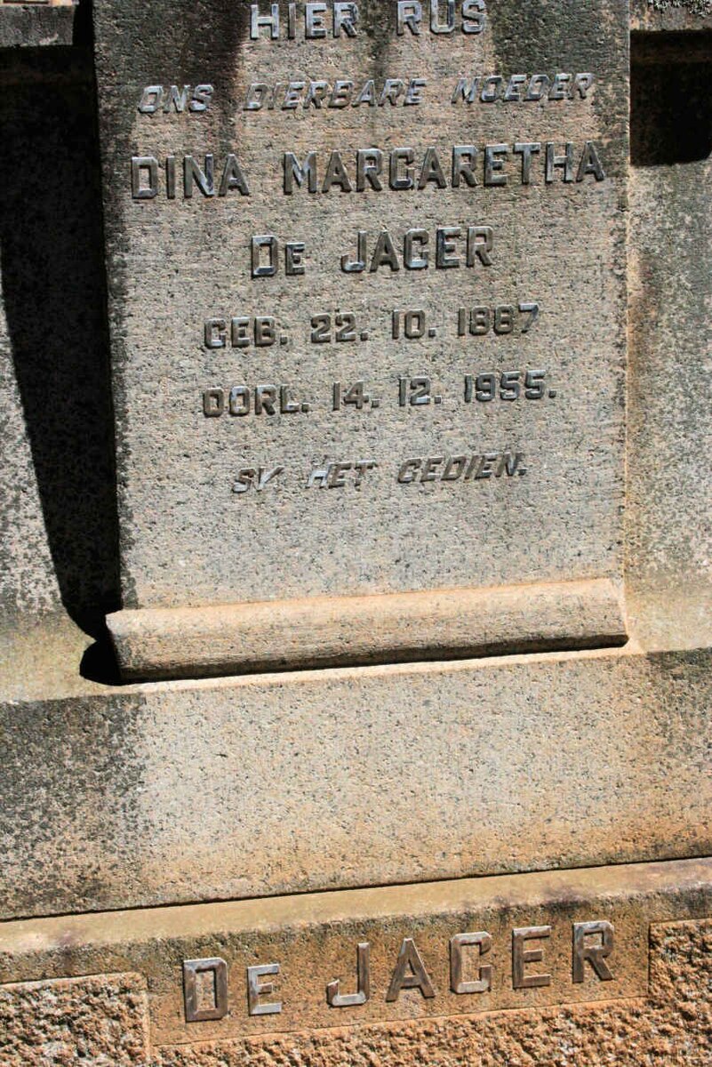 JAGER Dina Margaretha, de 1887-1955