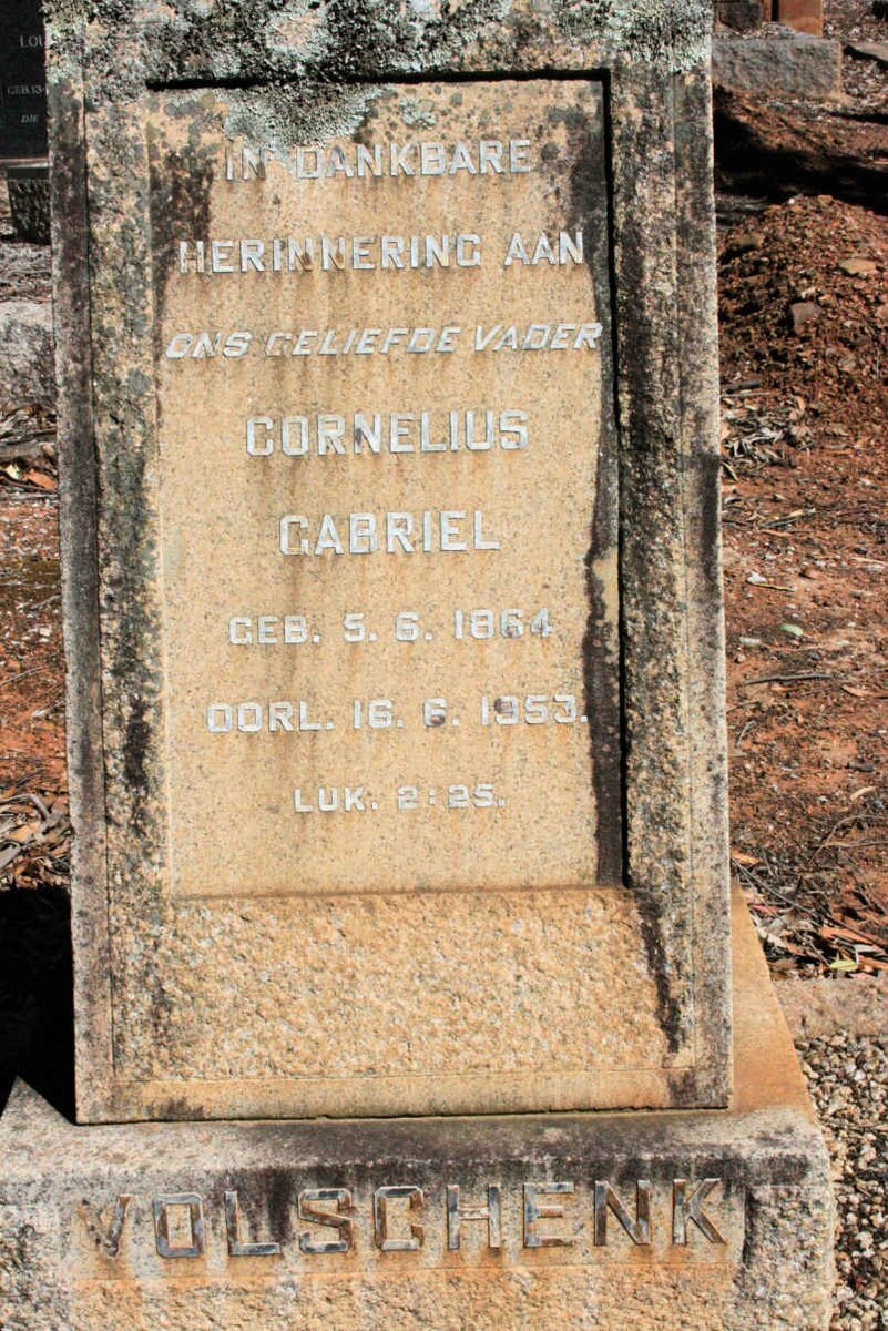 VOLSCHENK Cornelius Gabriel 1864-1953