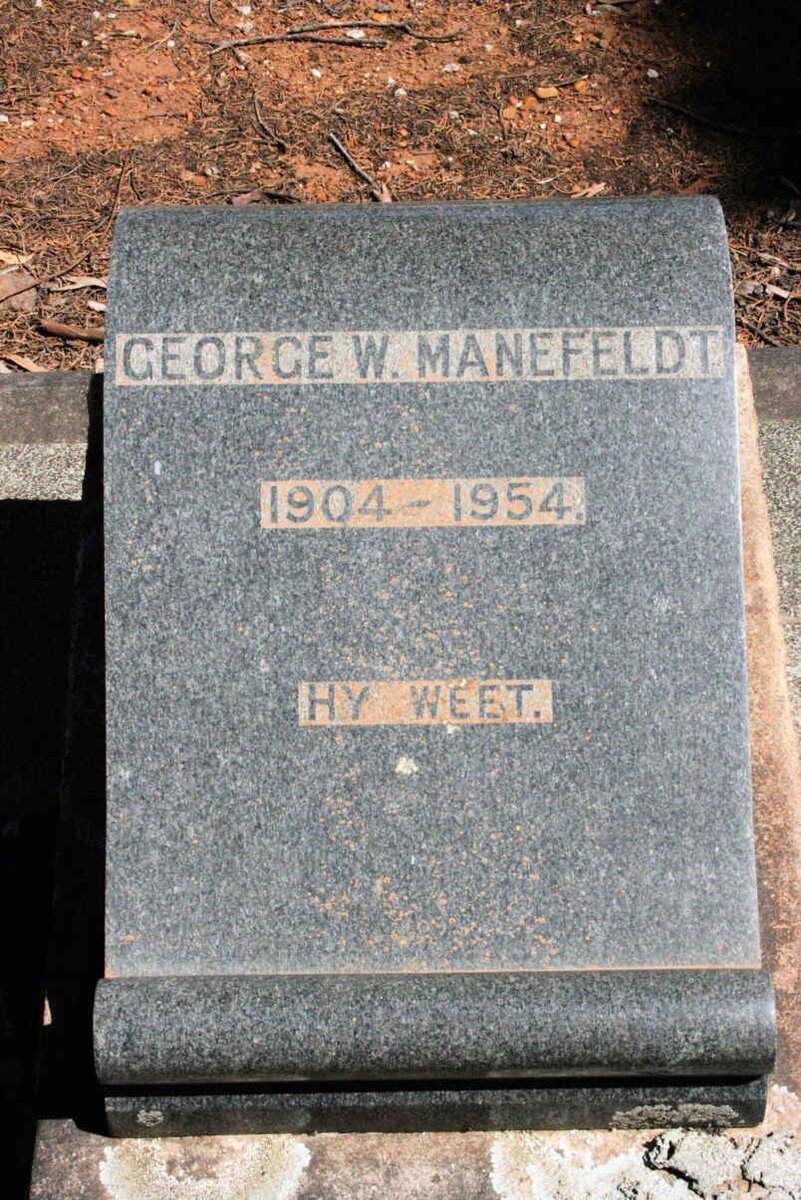 MANEFELDT George W. 1904-1954