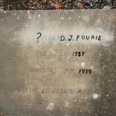 FOURIE ? D.J. 1937-1939