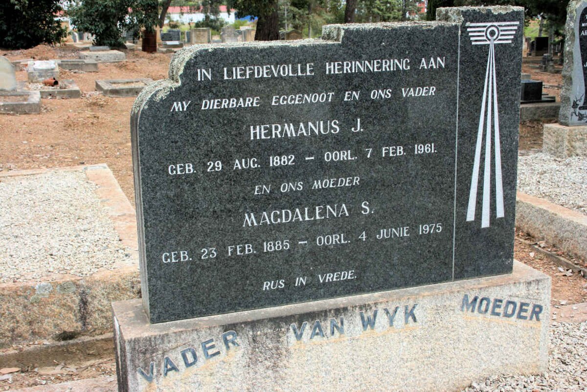 WYK Hermanus J., van 1882-1961 &amp; Magdalena S. 1885-1975