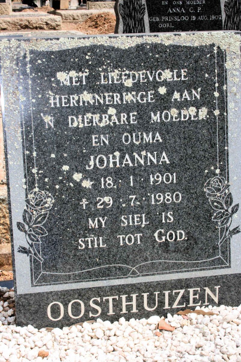 OOSTHUIZEN Johanna 1901-1980