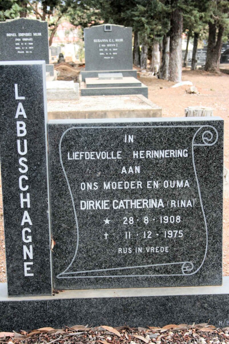 LABUSCHAGNE Dirkie Catherina  1908-1975