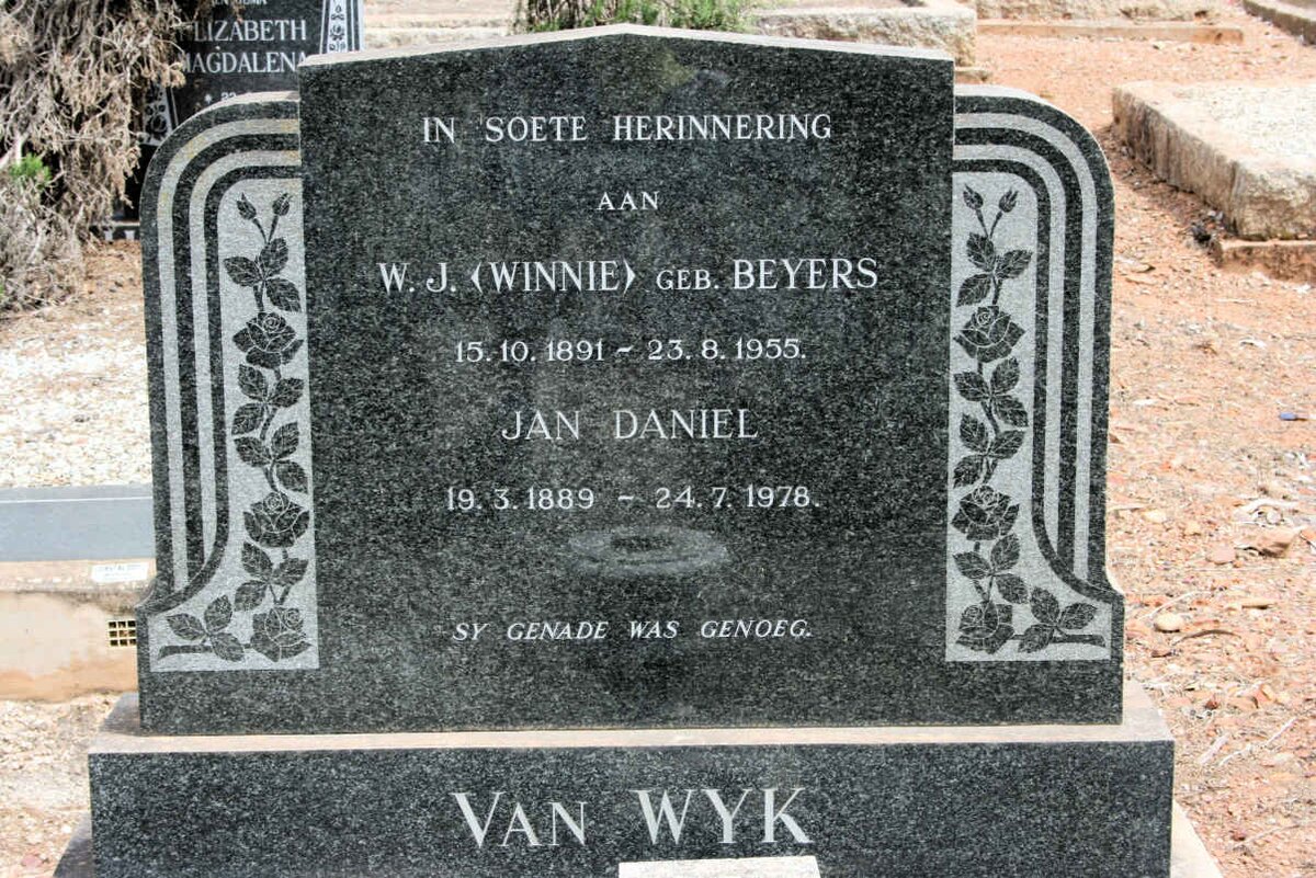 WYK Jan Daniel, van 1889-1978 &amp; W. J. BEYERS 1891-1955