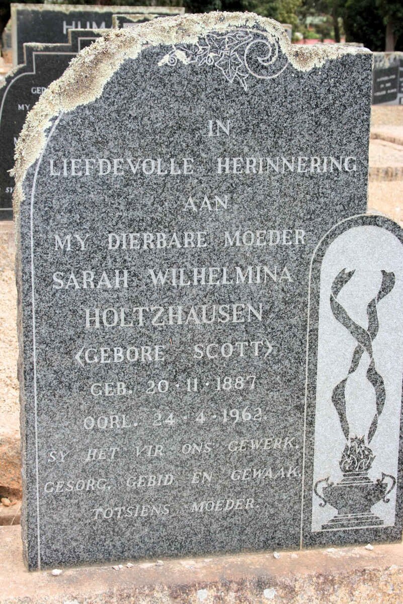 HOLTZHAUSEN Sarah Wilhelmina neé SCOTT 1887-1962