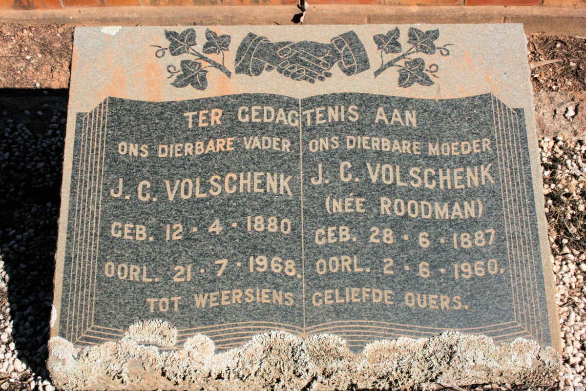 VOLSCHENK J.C. 1880-1968 &amp; J.C. ROODMAN 1887-1960