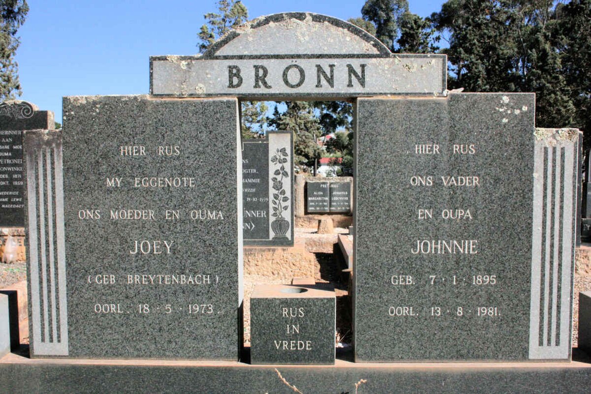 BRÖNN Johnny 1895-1981 &amp; Joey BREYTENBACH -1973