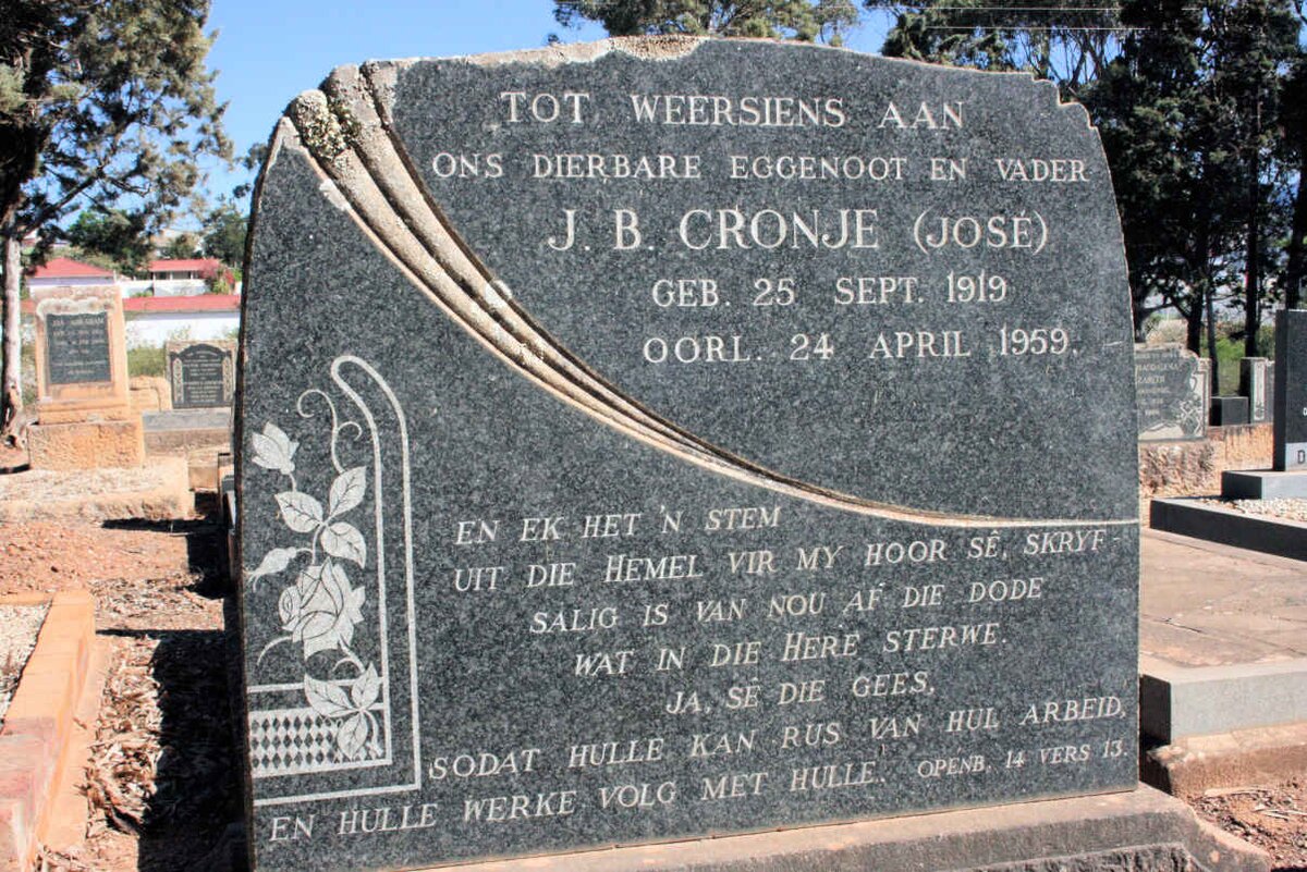 CRONJE J.B. 1919-1959