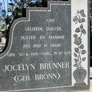 BRÜNNER Jocelyn neé BRÖNN 1926-1959