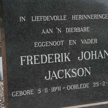JACKSON Frederik Johan 1891-1966