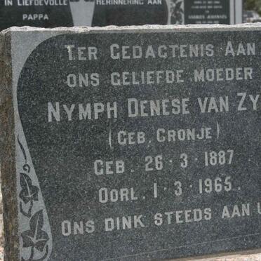 ZYL Nymph Denese, van neé CRONJE 1887-1965