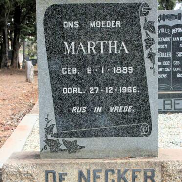 NECKER Martha, de 1889-1966