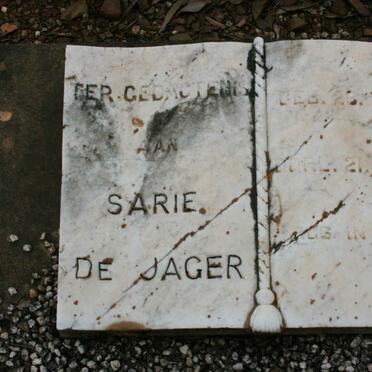 JAGER Sarie, de 1878-1968